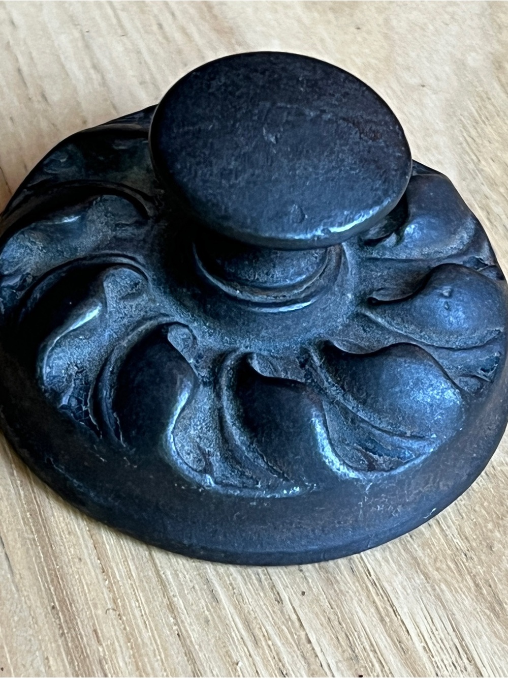 Antique Cast-Iron Piece 2-13/16" Diameter x 1-1/2" Tall 9.2 oz